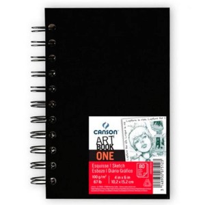 CADERNO A6 ART BOOK ONE SEM PAUTA C/ 80 FOLHAS 100G/M² CANSON