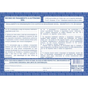 RPA - RECIBO DE PAGAMENTO A AUTÔNOMO SÃO DOMINGOS
