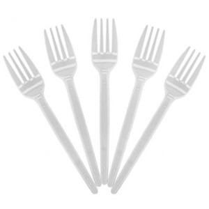 GARFOS PLÁSTICOS DESCARTÁVEIS SOBREMESA CRISTAL COM 50 MEXABEM