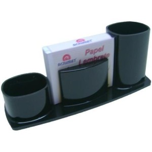 PORTA LÁPIS/CLIPS/LEMBRETE PRETO REF.740 ACRIMET