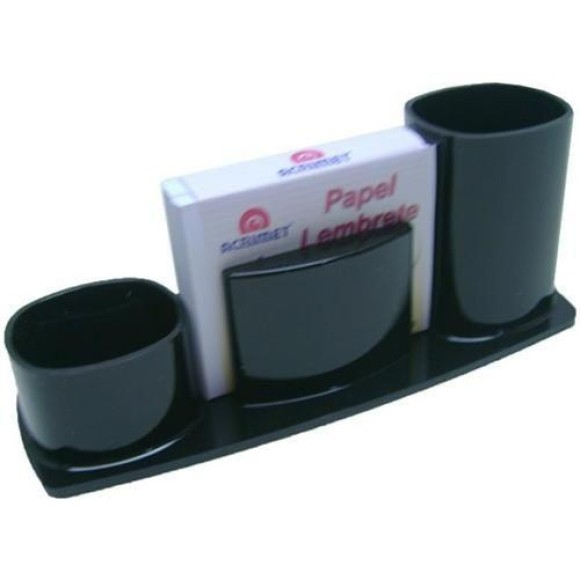 PORTA LÁPIS/CLIPS/LEMBRETE PRETO REF.740 ACRIMET