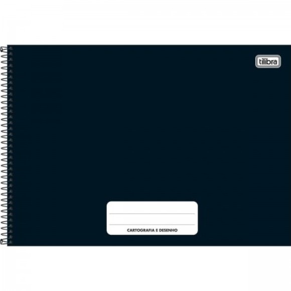 CADERNO DE CARTOGRAFIA CAPA DURA 80FLS PEPPER PRETO TILIBRA