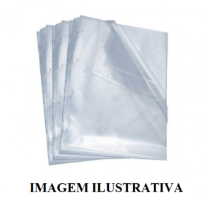 ENVELOPE PLÁSTICO GROSSO 0,15 OFÍCIO 4 FUROS C/20 UNIDADES PLASTIFILME