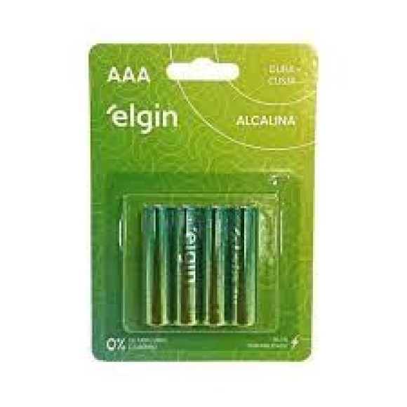 PILHA PALITO ALCALINA AAA CARTELA C/4 UNIDADES ELGIN