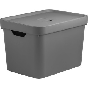 CAIXA ORGANIZADORA CUBE 36x27x24,5CM CINZA CC450 OU