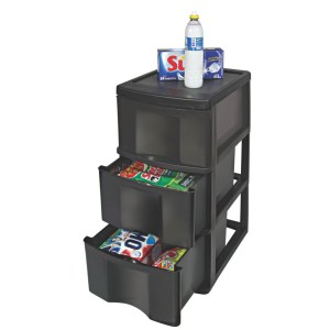 GAVETEIRO 3 GAVETAS GV-14P PRETO 37,9x32,9x55,9CM SÃO BERNARDO