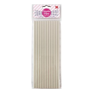 CANUDO DE PAPEL BRANCO 6MMx200MM C/12 UNIDADES 4328 MAKE