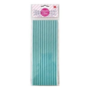 CANUDO DE PAPEL AZUL CLARO 6MMx200MM C/12 UNIDADES 4324 MAKE