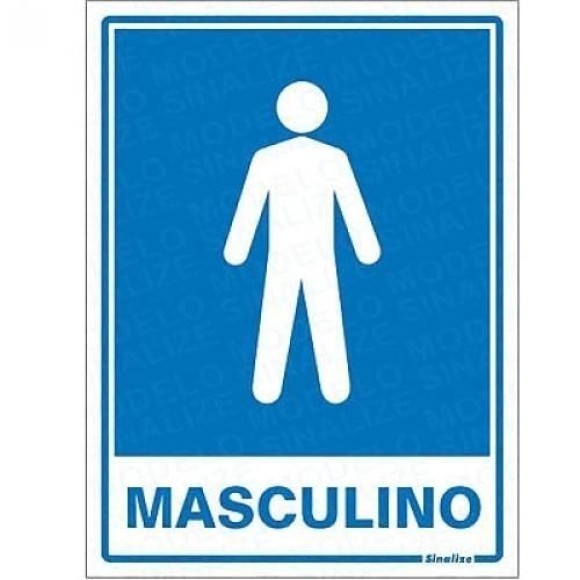 PLACA POLIESTIRENO 15x20CM SANITÁRIO MASCULINO 220AD SINALIZE