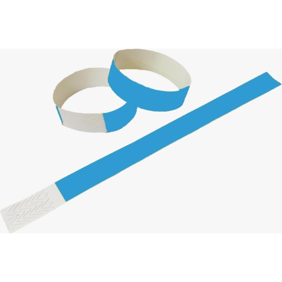 PULSEIRA VIP TYVEK WAVE AZUL CLARO COM 50 UNIDADES MEDIATECH