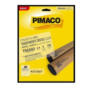 ETIQUETA TRANSPARENTE TR6580 COM 150 EIQUETAS PIMACO