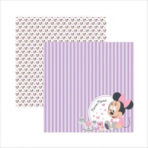 FOLHA SCRAPBOOK DECORADA MINNIE BABY REF.19321 TOKE E CRIE