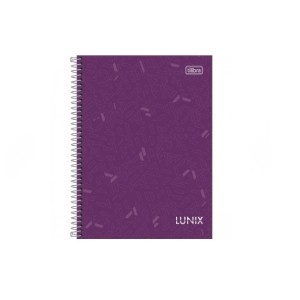 CADERNO 160FLS 10 MATÉRIAS COLEGIAL CAPA DURA ESPIRAL LUNIX TILIBRA