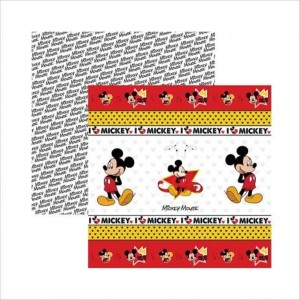 FOLHA SCRAPBOOK DECORADA  MICKEY REF.19307 TOKE E CRIE