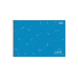 CADERNO 60FLS CARTOGRAFIA E DESENHO CAPA DURA ESPIRAL LUNIX TILIBRA