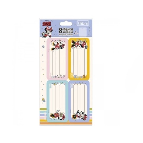 ETIQUETA ADESIVA ESCOLAR DA MINNIE MOUSE TILIBRA