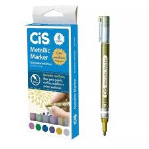 MARCADOR MULTIUSO METÁLICO 1.0MM COM 6 CORES CIS