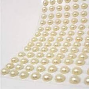 MEIA PEROLA ADESIVA 8MM PEROLIZADA