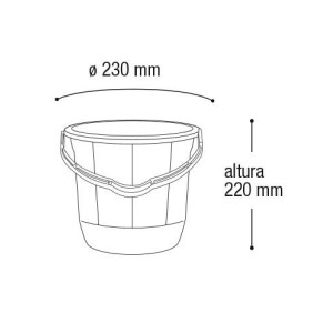 BALDE PLÁSTICO COM ALÇA 23x22 COLORS BF08 ARQPLAST