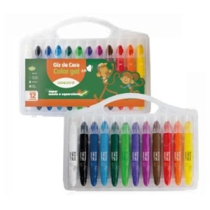 GIZ DE CERA EM GEL 12 CORES 72304 LEO&LEO JOCAR