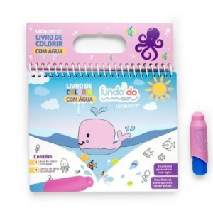 LIVRO COLORIR COM ÁGUA FUNDO DO MAR LEO&LEO