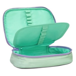ESTOJO BOX PUFFER VERDE PASTEL POLIBRAS