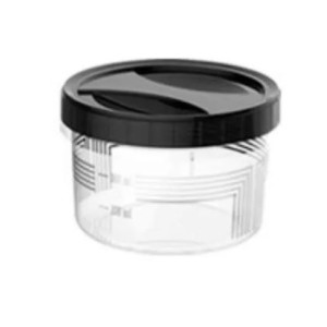 POTE REDONDO PLÁSTICO 500ML TAMPA DE ROSCA PRETO UNINJET