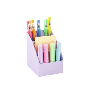 ORGANIZADOR DE MESA 3 DIVISÓRIAS LILÁS PASTEL MAXCRIL WALEU