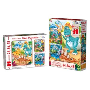 QUEBRA-CABEÇA 24/36/48 PEÇAS DINOS PROGRESSIVO REF.792412 PAIS & FILHOS