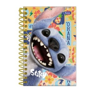 CADERNETA 1/8 80FLS CAPA DURA ESPIRAL STITCH FORONI