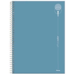 CADERNO 160FLS 10 MATÉRIAS COLEGIAL CAPA DURA ESPIRAL OFFICE COLOR FORONI