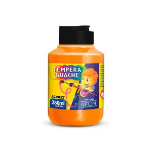 TINTA GUACHE 250ML 101 NEON LARANJA ACRILEX