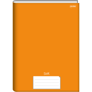 CADERNO ¼ 96FLS CAPA DURA BROCHURA LARANJA STIFF JANDAIA