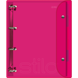 FICHÁRIO 200FLS UNIVERSITÉRIO CAPA PLÁSTICA ROSA NEON JANDAIA