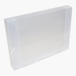 PASTA PLASTICA 1/2 OFICIO COM ELASTICO CRISTAL LB20 REF.1018 ACP